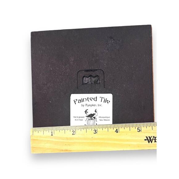 Chihuahua Dog Hand Painted Tile Trivet Artist Signed 6 X5 Inches - Picture 5 of 6